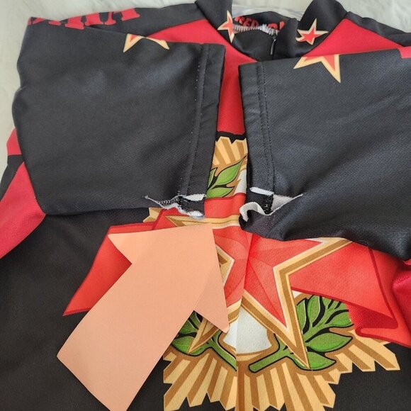 World Jerseys Red‎ Army Vodka Cycling Jersey Size M Short Sleeves Flaw - Picture 5 of 9